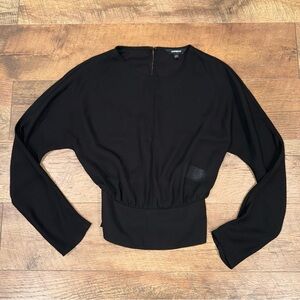 Express Black Sheer Elegant Women's Top